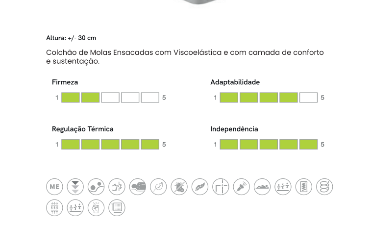 COLCHÃO MOLAS ENSSACADAS  -CONFORTE PLUS (F-11)